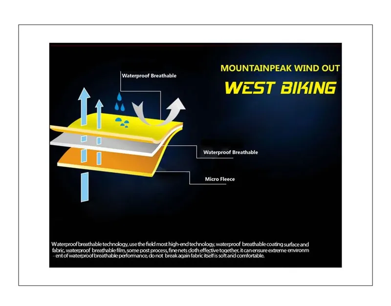 WEST BIKING Водонепроницаемый ветровка светильник дождя горный велосипед плащ Велоспорт велосипед Bicicletas дождевик для велосипела против дождя куртка Джерси