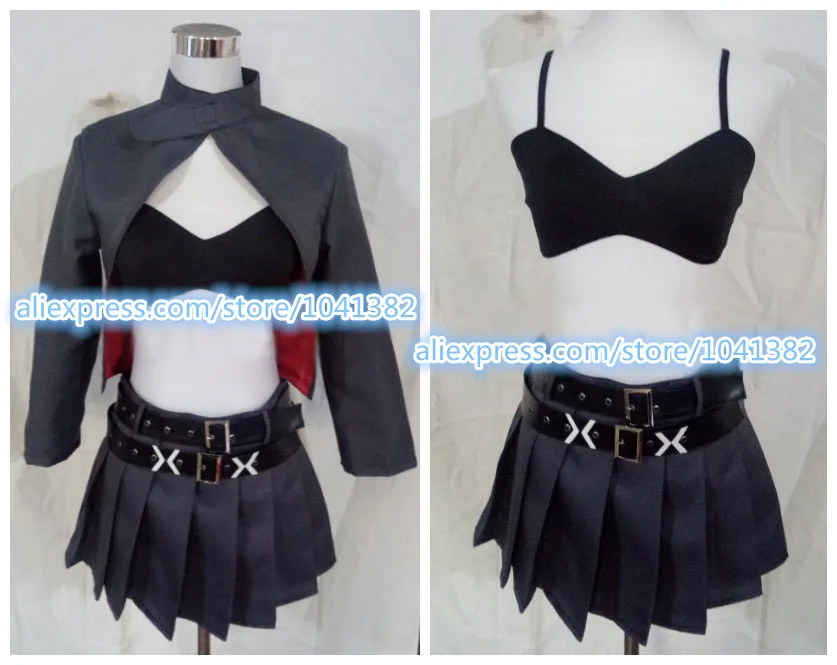 

Anime Noragami Bishamon Sexy Cosplay Costume Halloween Party Bikini Uniform Coat+Bikini+Skirt+Hat+Gloves+Belt