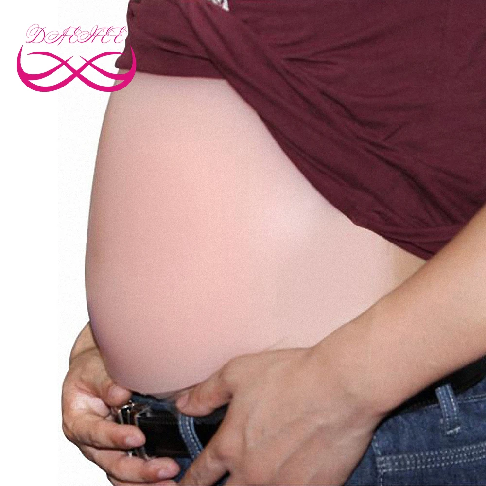 

ONEFENG Pregnant Fake Silicone Artificial Belly for Cross Dressing Actor Model Women Jelly Tummy 2500g 8~10 Month