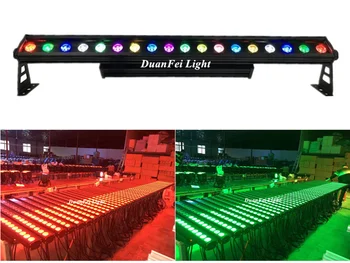 

12pcs top selling products Ip 65 waterproof 18*18W RGBWA UV Linear Outdoor LED Wall Washer For Building Facade Pixel DJ Bar