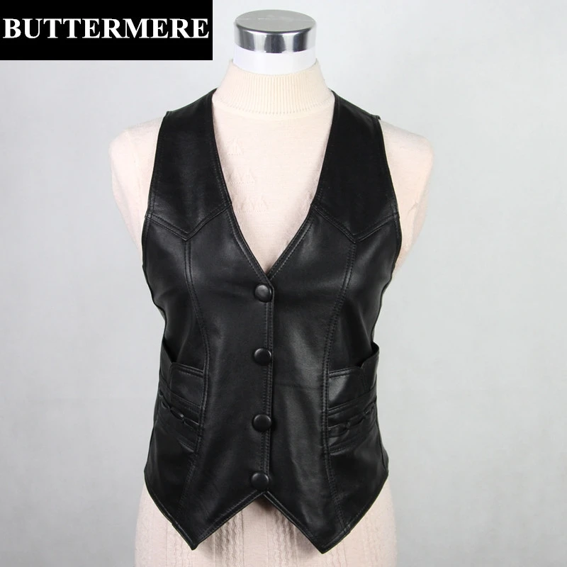Gilet padded Manches Femmes Chèvre Cuir Veste Véritable Luxe De Réel Buttermere Vêtements Thin Marque Sans Mouton En Peau TxnwA4t8Sq