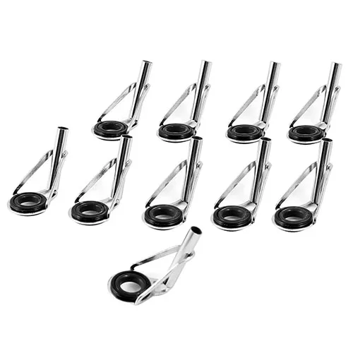 

3 Pcs of (10 Pcs 2.6mm Connector Inside Dia Fishing Rod Guide Tip Eye Ring Silver Black)