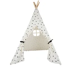 Модная детская палатка мечты Складная белая детская хлопковая Игровая палатка моющаяся холст игры в помещении игрушки игры Прорезыватели для детей