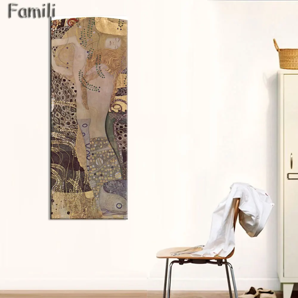 Картина маслом для женщин Quadros Gustav Klimt Monster напечатанная на холсте настенная