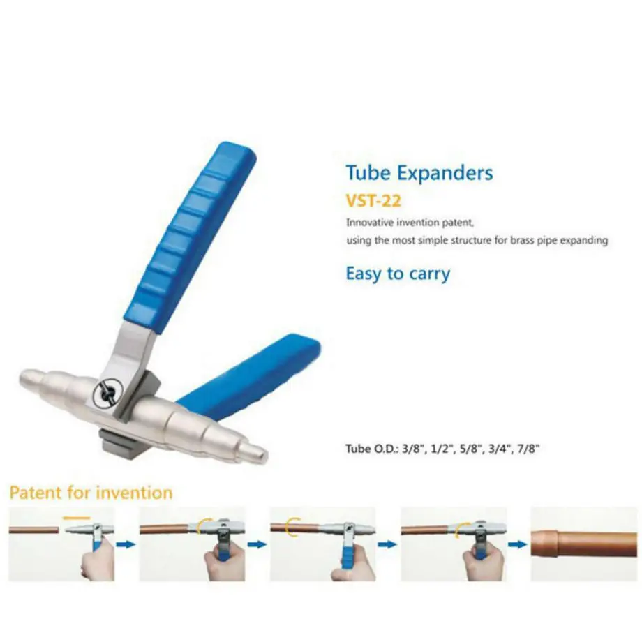 

TKDMR 6-22mm Universal Hand Refrigeration Tools Copper Pipe Swaging Tool Refrigeration Soft Copper Pipe Manual Tube Expander