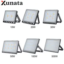 10 Вт 20 Вт 30 Вт 50 Вт 100 Вт 150 Вт 200 Вт 300 Вт 500 Вт AC220V ультратонкий Светодиодный прожектор IP65 Светодиодный прожектор Refletor Наружное освещение Настенный светильник