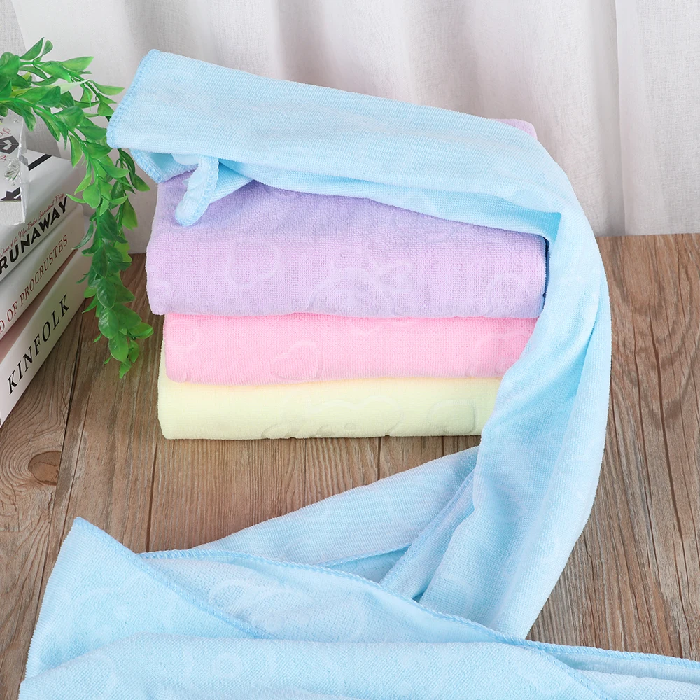 

1PC New Arrival Absorbent Bear Cartoon Microfiber Beach Bath Towel Nano Ultrafine Fiber Quick-drying towel 70x140cm Fresh Color