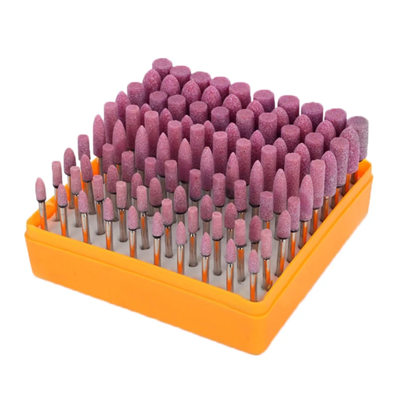 100 Pcs Polishing Grinding Wheels Wool Grinding Carving Head Tools 3mm Shank M25in Abrasive