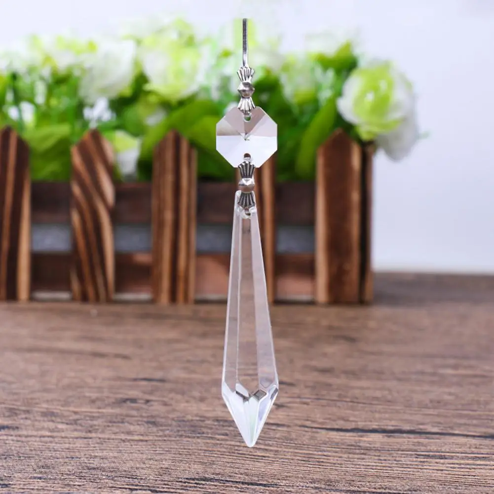 

10X for Curtains Partitions Entrance Loose Beads Chandelier Clear Glass Crystal Lamp Prism Hanging Drop Pendant Set 38mm+14mm