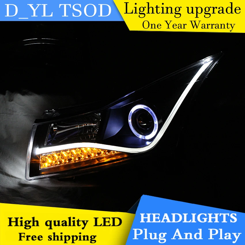 

DY_L Car Styling Head lamp for Chevrolet Cruze 2009-2015 LED Headlight DRL H7/D2H HID Xenon bi xenon lens