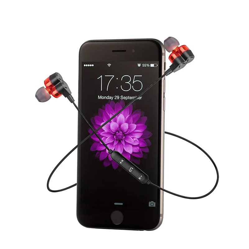 Newest Sports Bluetooth Earphone Wireless Stereo Headphone 4 Speaker Dual Dynamics Driver Earphones Bluetooth V4 1 Auriculares