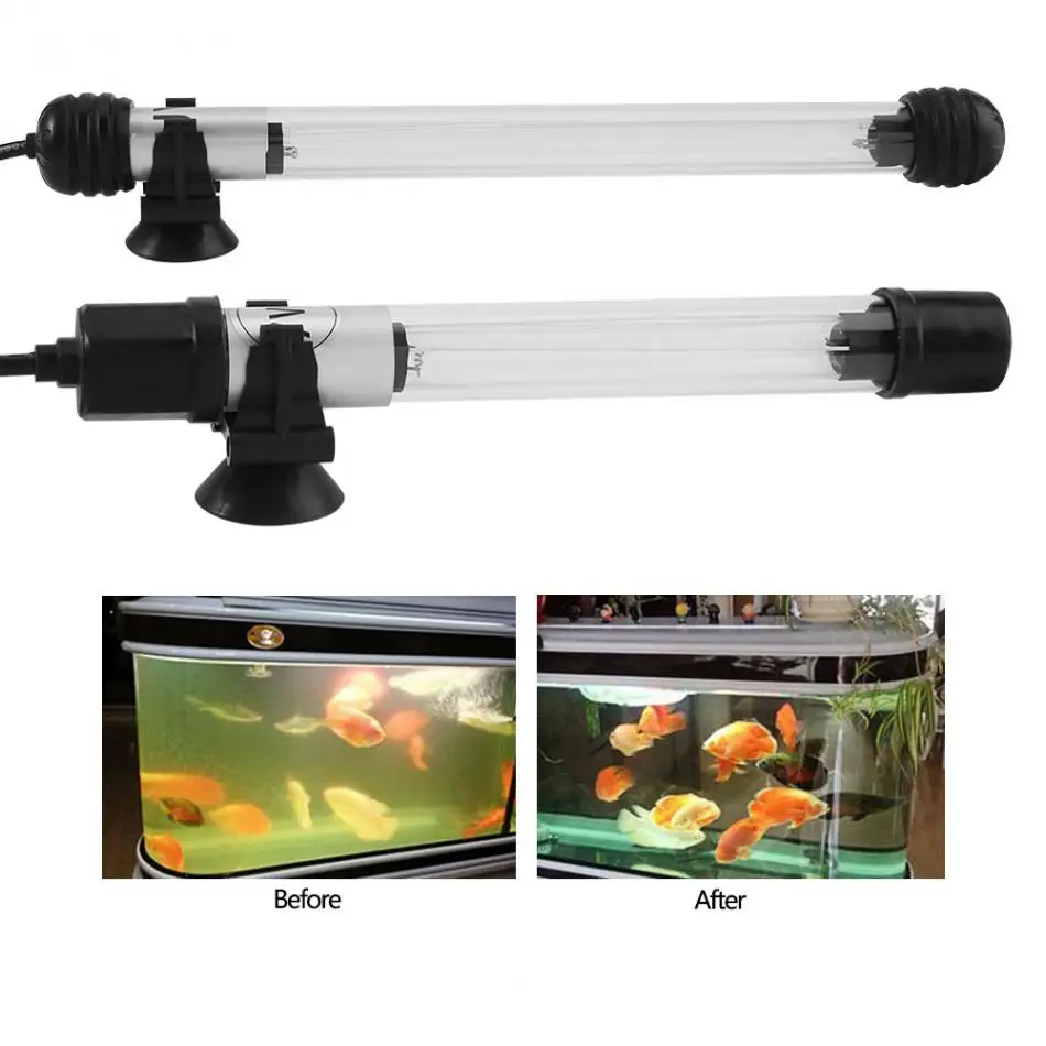 

220-250V Waterproof Aquarium Fish Tank Submersible Light Pond Pool UV Sterilizer Fish Tank Lamp Aquarium UV Lamp