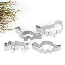 4 шт. динозавров Нержавеющая сталь режущие инструменты для печенья, мастики формы для печенья нож для сэндвичей печенья набор кухонных инструментов