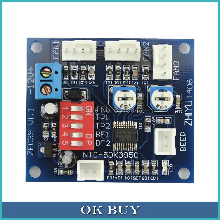 

DC 12V Four-Wire Temperature Control Board PWM Fan Controller for PC Converter