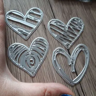 

Scribble heart metal cutting Dies Scrapbooking Steel Craft Die Cut create Embossing paper Stencil