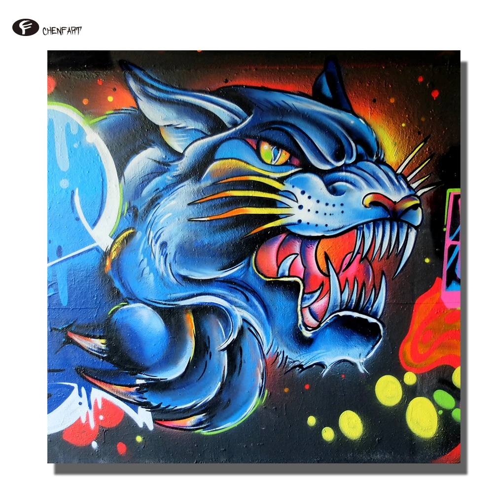 CHENFART Dekoratif Gambar Stree Graffiti Poster Dan Cetakan Kanvas