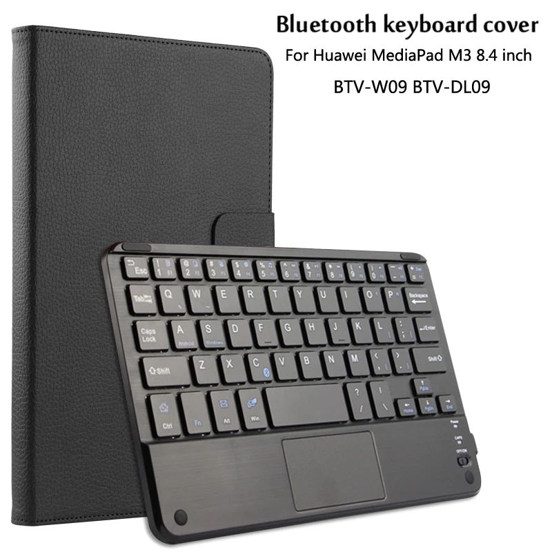 

For Huawei MediaPad M3 8.4 BTV-W09 BTV-DL09 Magnetically Detachable ABS Bluetooth Keyboard Portfolio PU Leather Case Cover +Gift