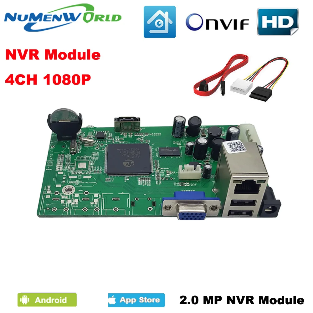 

Numenworld 4CH 1080P NVR mainboard CCTV Security NVR ONVIF H.264 Network Video Recorder 4 Channel module For IP Camera system