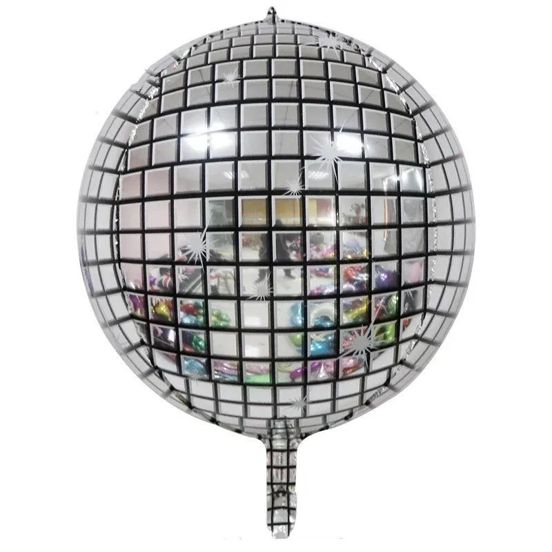 Диско украшение для бара и вечеринки 22 дюйма 4D круглые градиентные шары свадебный декоративный шар большой шар Пасхальный Гелиевый шар - Цвет: Silver