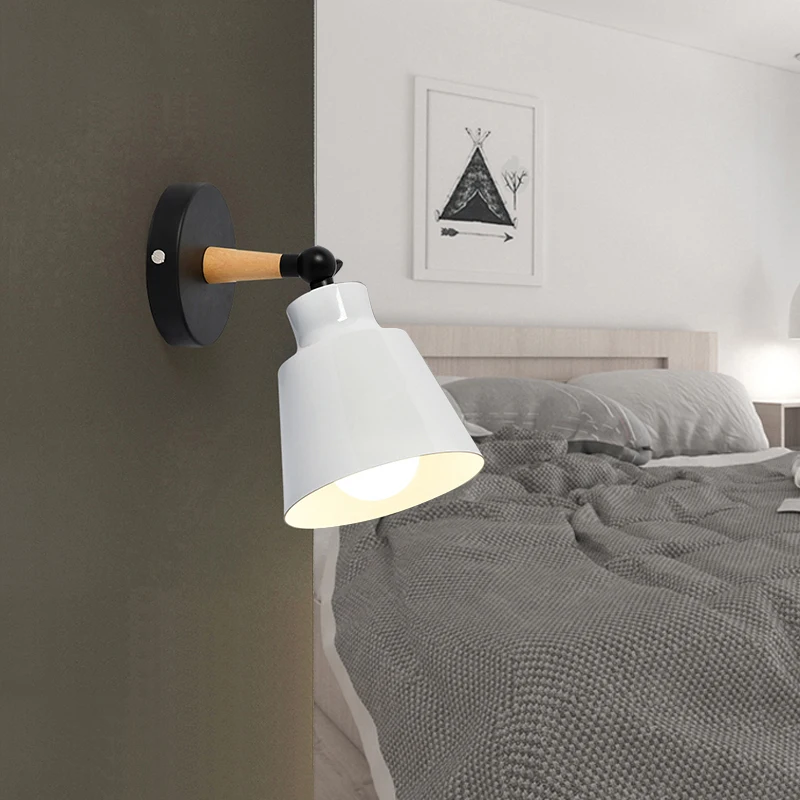 Скандинавский светодиодный прикроватный светильник для спальни настенные светильники в помещении E27 Проходное освещение для отеля креативный кофейник украшение для ванной бра