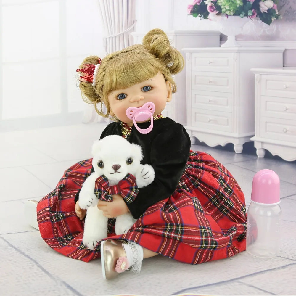 DollMai 22 дюймов полный тела силиконовые Reborn Детские куклы для Друзья детей реалистичные 55 см куклы принцессы Reborn Мода Boneca подарок