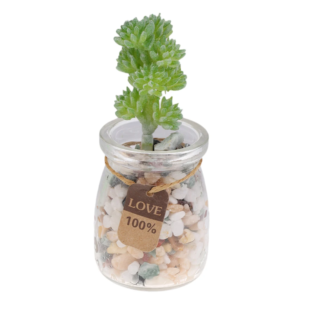 Mini Simulation Succulent Artificial Plants Tabletop Decor for Home Garden Cafe House Ornament Shop Window Display Photo Props