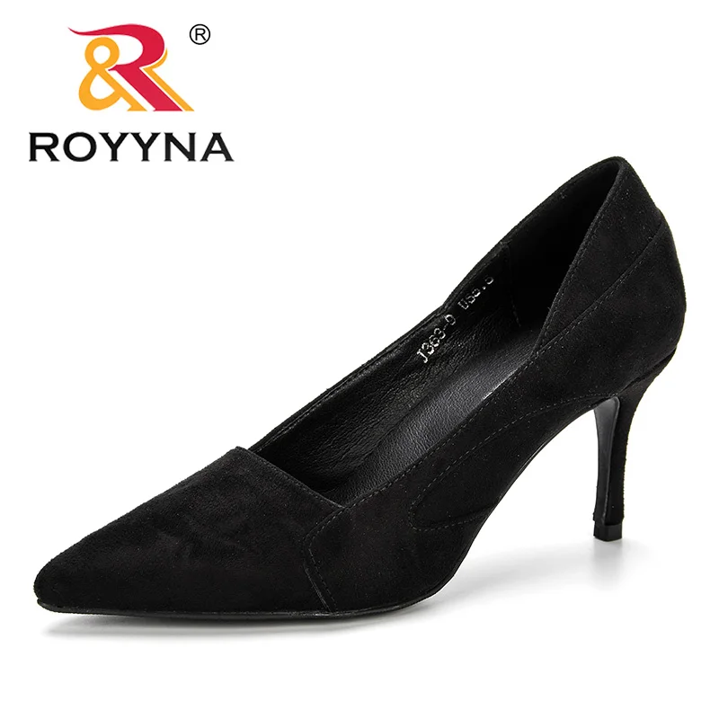 Туфли лодочки ROYYNA женские из искусственной замши на шпильке с острым носком