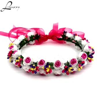 

Lanxxy New Trendy Flowers Headbands Girls Hairwear Floral Crown Wedding Hair Accessories for Women