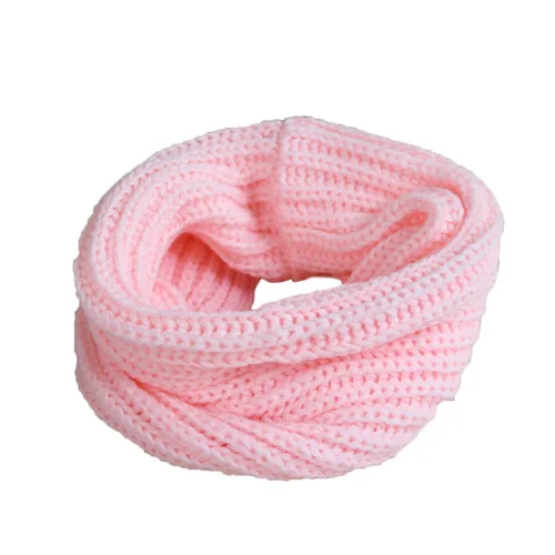 Г. Лидер продаж, зимний шейный платок для женщин и детей, хлопковый детский нагрудник, теплые мягкие шарфы для мальчиков и девочек, вязаные, с круглым вырезом, Scarf60 - Цвет: Adults Pink