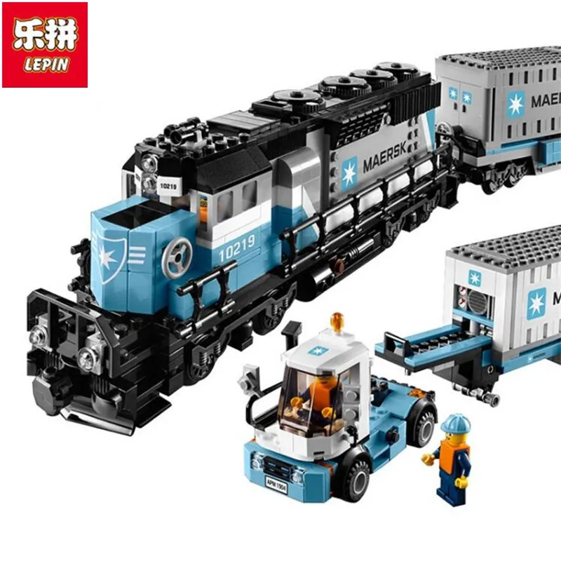

LEPIN Blocks 1234pcs Technic Series The Maersk Train Container Set Educational Building Bricks Children Toys Kids Gift 21006