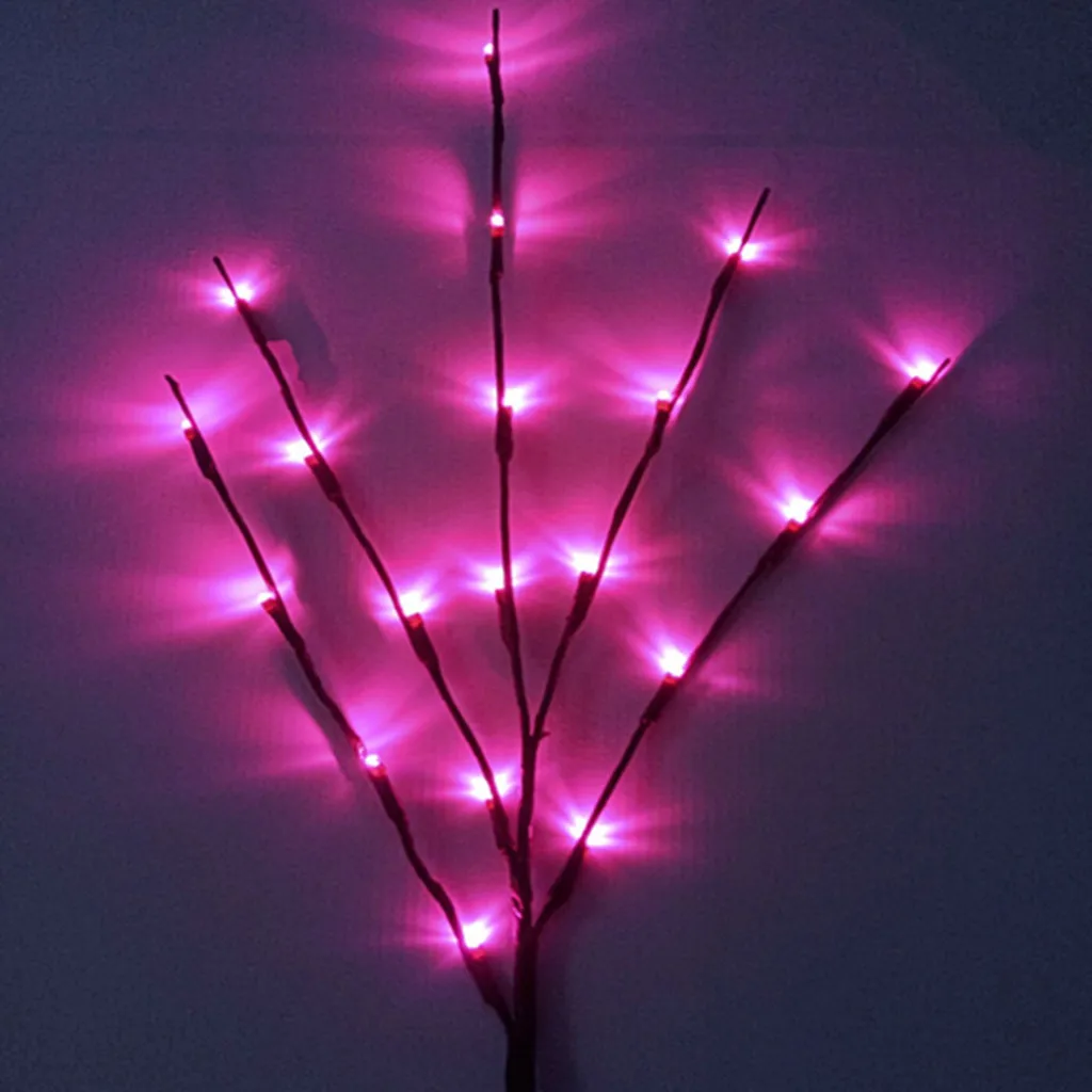 Светодиодный светильник "Ветка ивы" Цветочный светильник s 20 лампочек для дома Рождественская вечеринка садовый Декор светодиодный светильник гирлянда уличная гирлянда Сказочный светильник s - Испускаемый цвет: Pink