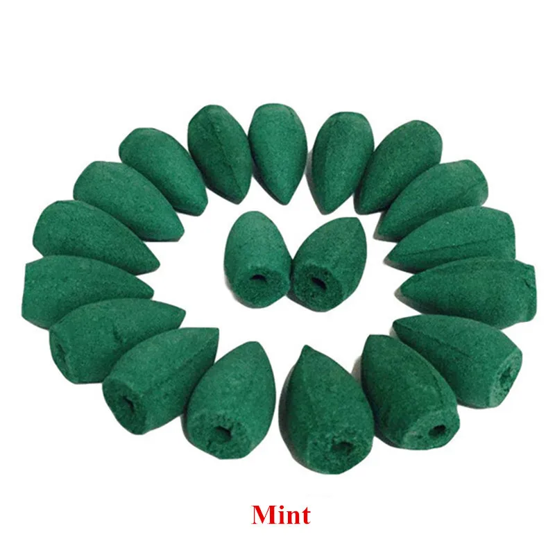 40PcsBox Chinese Backflow Incense Cones Natural Aroma Wormwood Agarwood Reflux Incense for Tea House Meditation (7)