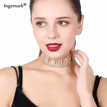 Роскошное ожерелье-чокер, стразы, Медовое кружево, женское Макси-ожерелье, ювелирное изделие, ожерелье для девушки