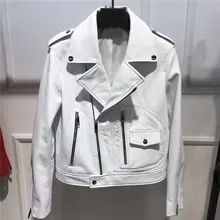 Fashion Genuine Leather Jacket Women Autumn Female Short Sheepskin Leather Coat New Ladies Natural Real Lambskin Leather Jacket