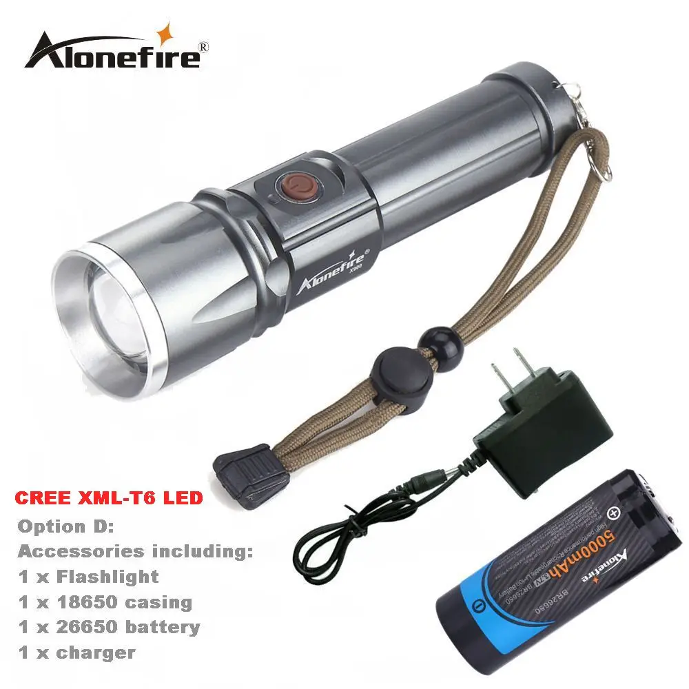 AloneFire фонарь X900 linterna светодиодный cree xml T6 L2 Тактический USB светодиодный фонарь с увеличением для кемпинга 18650 перезаряжаемая батарея - Испускаемый цвет: Option D