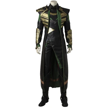 

Thor The Dark World Loki Cosplay Costume Thor 2 Loptr Cosplay Outfit Halloween Suit Uniform Men Adult Custom Made