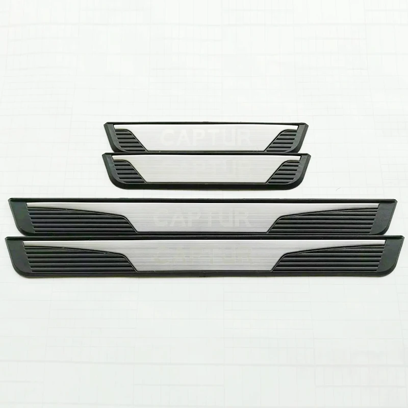 

4pcs Door Sill Trim Scuff Plate Door Entry Guards Protectors Car Sticker Car Styling For Renault Captur 2015-2019 Accessories