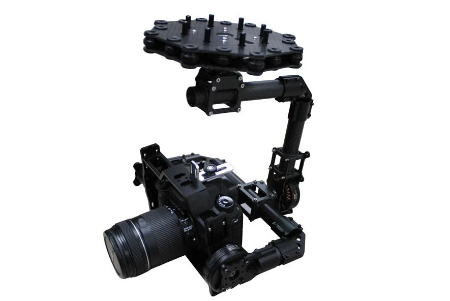 Бесщеточным двигателем воздушного PTZ Gimbal из углеволокна с комбинированный