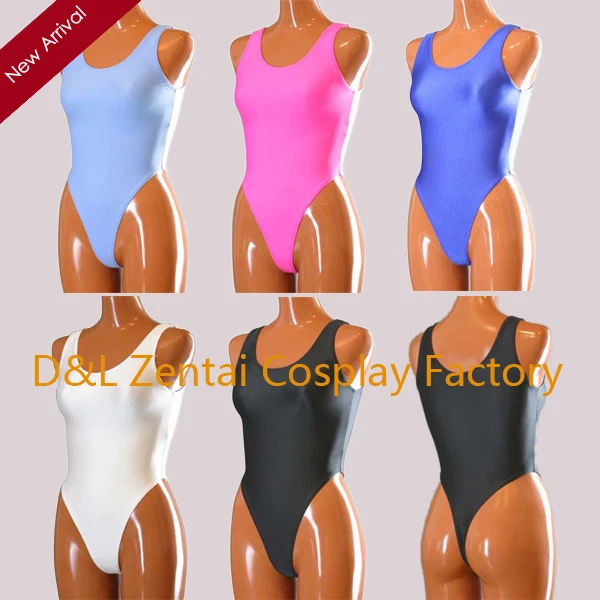 Free Shipping DHL Sexy Adult Lycra Spandex Skin Tight Bodysuit One Piece Swimsuit Leotard 5 Colors