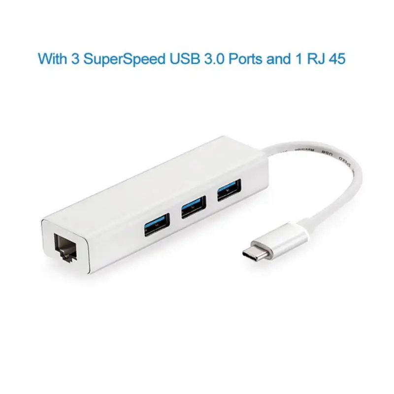 Type C to Ethernet Adapter with Type C USB 3.0 RJ45 Network Card Lan ...