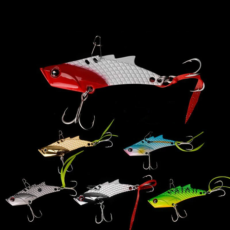 Dual Holes High quality Crank Metal Vibration Lures Fishing VIB Lure