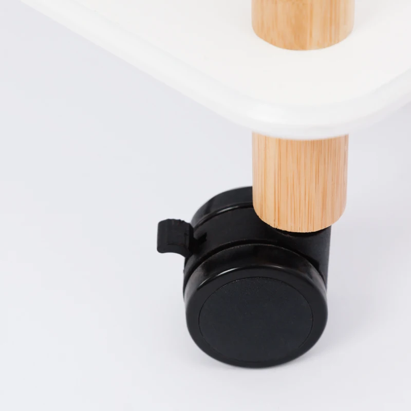 Kitchen Trolley Bamboo Coffee Table On the Wheel Storage Holder Multipurpose Shelf Display Rack Home Furniture ZEN'S BAMBOO