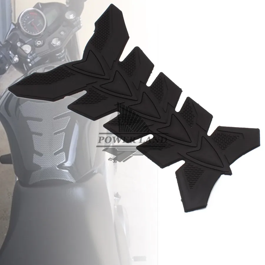 Motorcycle Anti scratch 3D Rubber Gas Fuel Oil Tank Pad Protection System Decal Sticker Black