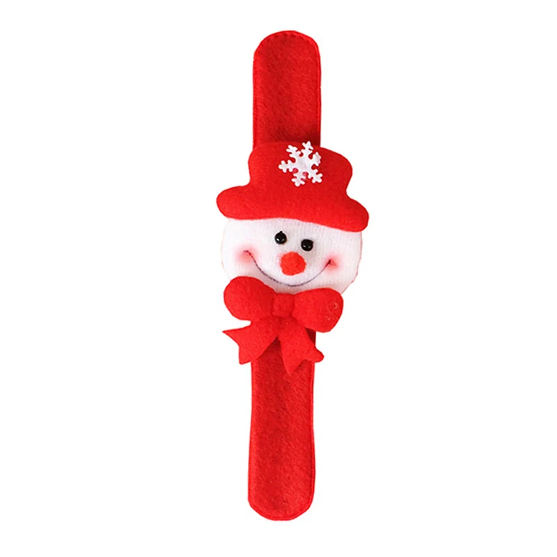 New Arrival Christmas Slap Circle Bracelet Wrist Band Christmas Children Toy Reindeer Lovely Kids Gifts Santa Claus Party Decor - Цвет: snowman