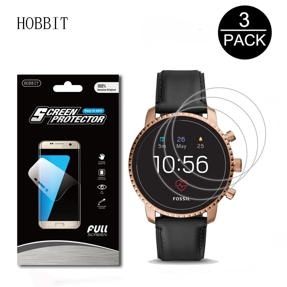 Взрывозащищенная защитная пленка для смарт часов Fossil Q Explorist HR Gen 4 3