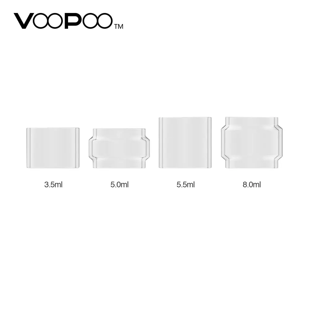 

Original 3pcs VOOPOO Replacement Glass Tube 3ml/5ml for UFORCE Tank & 5.5ml/8ml for UFORCE T1 Tank E-cig Vape UFORCE Glass Tube