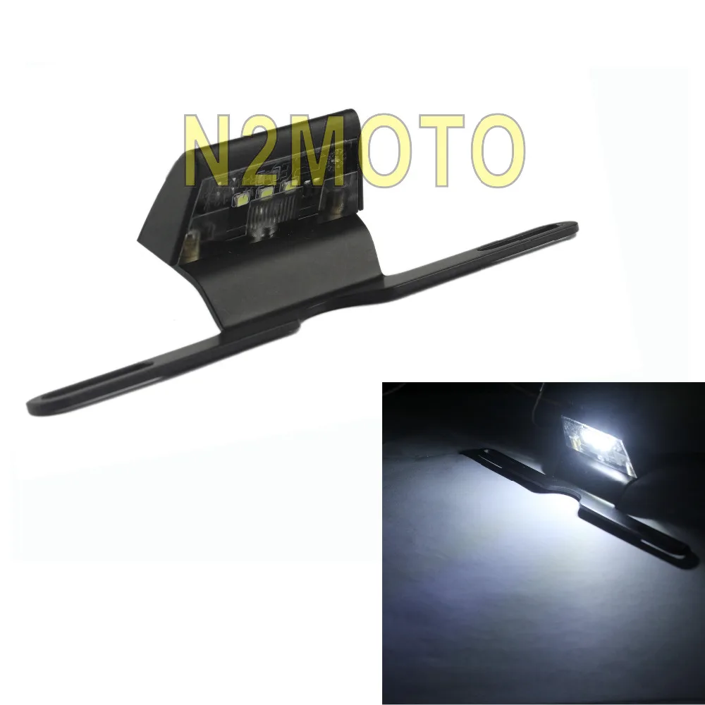 Motorcycles Led White License Plate Light Holder Mount Number Plate