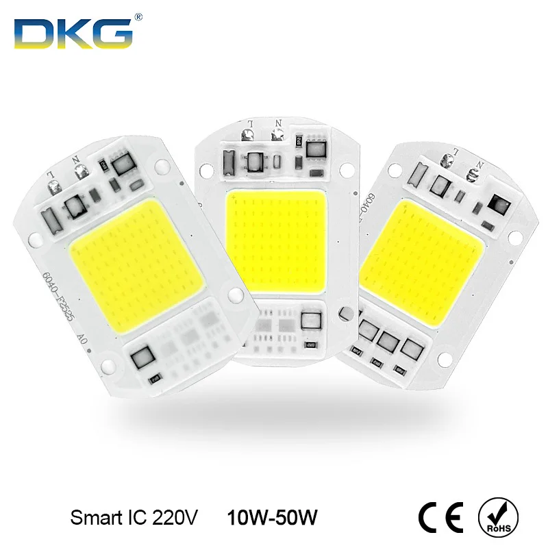 

COB LED Chip 10w 20w 30w 50w 220v Lamp for DIY Floodlight Spotlight Smart IC No Need Driver