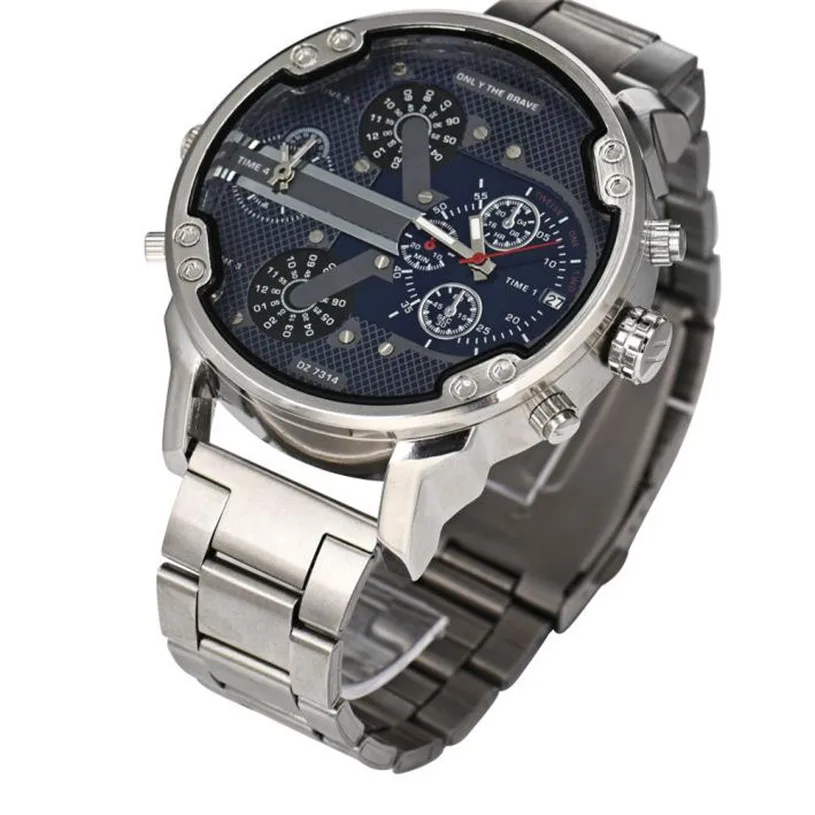 Brand new Stainless Steel Sliver Men watch Luxury sports Analog Quartz ...