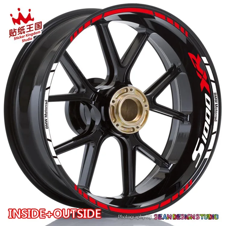 

For BMW S1000XR Motorcycle Wheel Stickers Reflective Rim MotorBike Waterproof Decals
